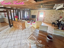 🏡 Longère de caractère du XVe siècle à vendre 5 pièces NUILLE LE JALAIS (72)  – 105 m²- 3ch – Terrain de 1 823 m²
