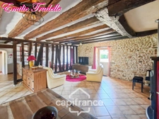 🏡 Longère de caractère du XVe siècle à vendre 5 pièces NUILLE LE JALAIS (72)  – 105 m²- 3ch – Terrain de 1 823 m²