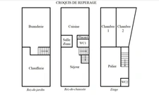Dpt Sarthe (72), à vendre LUCHE PRINGE maison P3 de 64 m² - Terrain de 195,00 m² 
