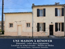 MOULIS-EN-MÉDOC – SPÉCIAL INVESTISSEUR – FORT POTENTIEL DE DIVISION EN 2 LOGEMENTS AVEC JARDIN