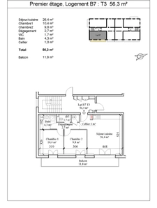 Appartement à vendre 3 pièces en plateau dans résidence entièrement rénovée – Vue Mont-Blanc