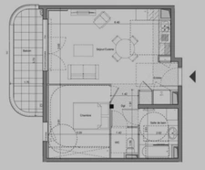 T2 neuf de 45,6 m² avec balcon -MONTEUX (84)