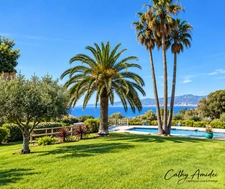 PIETROSELLA (Corse) A vendre : Villa 7 pièces avec piscine, parc paysager, studio independant, garage, superbe vue mer
