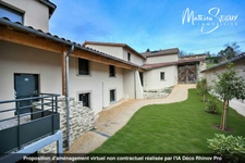 Sur les hauteurs de Thurins - Plateau de 100m² en duplex à aménager avec terrasse, 2 stationnements et 1 cave 