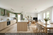  Proche Bourg de Tassin - Maison P7 de 155m² habitables (230m² au sol) 5 chambres - parcelle de 1 560m²  