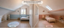 Maison à vendre 4 pièces SEPTEUIL (78) 89m²-2 chambres-carport-cave-500m²