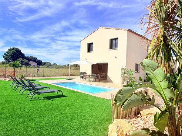 🏡 MARSEILLAN – VILLA CONTEMPORAINE NEUVE de 2026 - 4 CHAMBRES, PISCINE & TERRAIN DE PETANQUE - PARCELLE 996 M² 