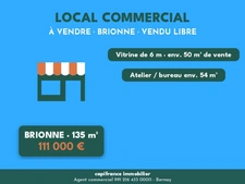 LOCAL COMMERCIAL 135 m² – VENDU LIBRE – BRIONNE – EMPLACEMENT N°1