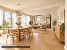 Paris 18e – Ordener / Marcadet – 6ème étage avec ascenseur, balcon-terrasse et vue dégagée