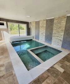 Peyroules property: Villa with indoor pool and outbuildings, high profitability.