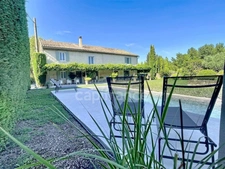 Drôme Provençale, in Suze-la-Rousse – Renovated Provençal farmhouse • 5 bedrooms, 4 bathrooms/shower rooms, 5 toilets • Swimming pool • 2 gîtes • Orchard