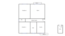 (64 140) - BILLERE - APPARTEMENT T3 - 2 EME ETAGE - 2 BALCONS - CAVE - PLACES DE STATIONNEMENT - HAUT DE BILLERE / BEAU-FRENE - LIMITE PAU  
