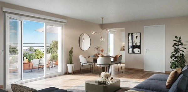 Appartement T3 de 73 m² avec terrasse, bureau et deux places de parking - LOUVIERS (27)