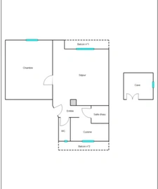 Appartement à vendre 2 pièces et balcon  (06)