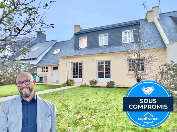 Guilers, quartier résidentiel, sans vis à vis, vie de plain pied, maison T6, 110 m2, dalle béton, garage