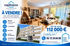 NIORT – Appartement T4 de 76 m² avec 3 chambres, balcon, parking et cave