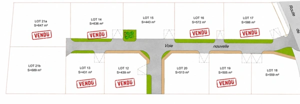 Terrain à vendre de 559,00 m² FLEURE (86)