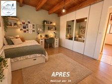 House with garden, not overlooked – village center – 2 bedrooms + office