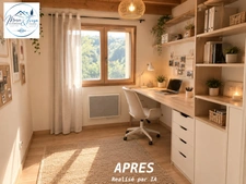 House with garden, not overlooked – village center – 2 bedrooms + office