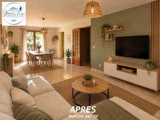 House with garden, not overlooked – village center – 2 bedrooms + office