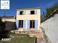 House with garden, not overlooked – village center – 2 bedrooms + office