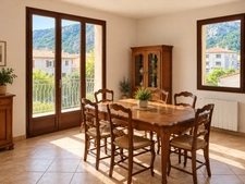 Maison avec deux logements, grand jardin et vue imprenable sur les montagnes