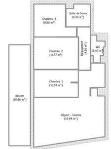 T4 de standing avec terrasse, double stationnement et prestations de qualité- ANGLET (64)