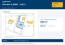 Terrain à vendre de 600,00 m² SAINT DENIS DE L'HOTEL (45)