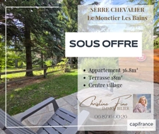 SERRE CHEVALIER LE MONETIER LES BAINS T2+CM en rez de jardin