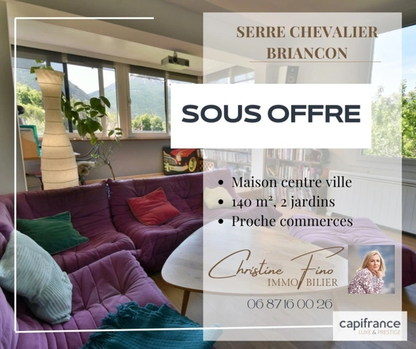 BRIANCON - SERRE CHEVALIER centre ville. Maison indépendante et ses deux jardins