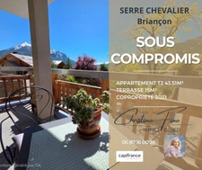 SERRE CHEVALIER-  BRIANCON T2 avec magnifique terrasse dans résidence récente