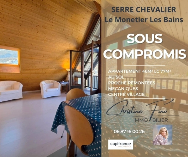 Appartement à vendre 4 pièces LE MONETIER LES BAINS (05)