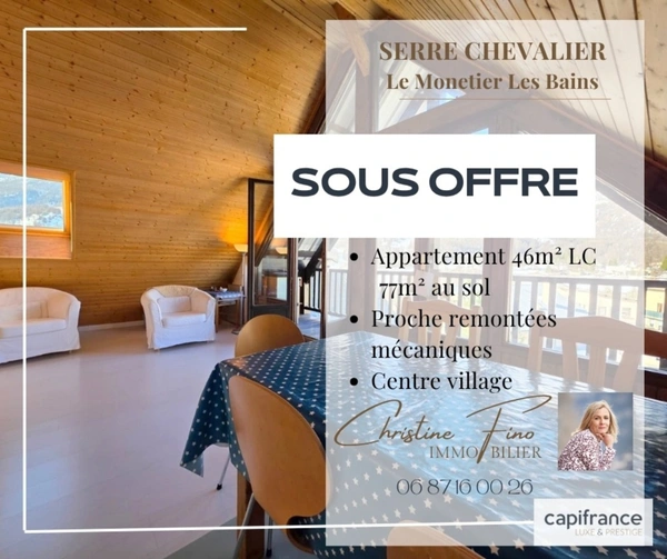 Appartement à vendre 4 pièces LE MONETIER LES BAINS (05)