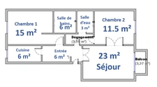 Appartement en résidence séniors à vendre 3 pièces LYON 7EME ARRONDISSEMENT (69)