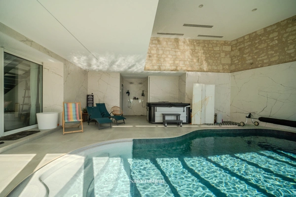 Propriete à vendre de 20 pièces à Saint-Nicolas-de-Bourgueil - ensemble de 457m² - Piscine interieure- vie de plain-pied