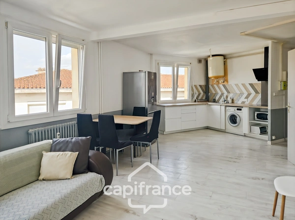 Beau T2 meublé lumineux 42 m², Résidence sécurisée avec parking  Agen centre