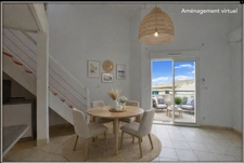  Pézenas – Dernier étage – T2 avec mezzanine, terrasse, climatisation et parking