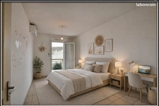  Pézenas – Dernier étage – T2 avec mezzanine, terrasse, climatisation et parking