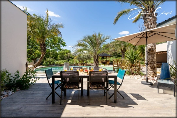Villa d’exception avec lagon privé et pool house – Un air de Bali à 15 min de Pézenas