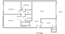 Garches (92) – Buzenval - 2 bedrooms - 71m² - Loggia
