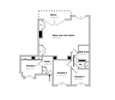 Saint-Cloud - Quartier Val d’Or - 71m² rénové - 3 chambres - Balcon - Gare 4mn