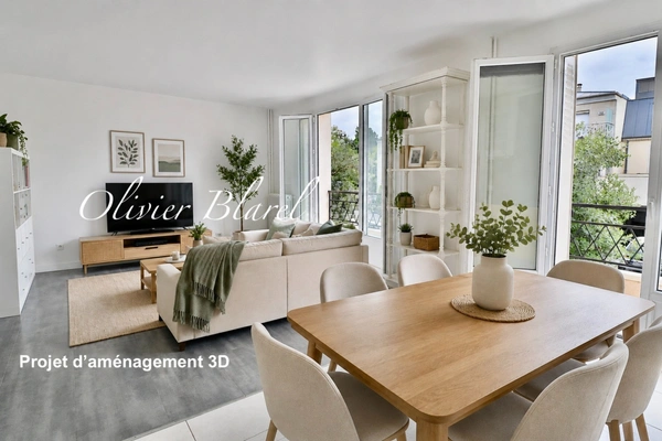 A vendre Le Plessis Robinson - 69m² rénové - 2 chambres - Balcon - Box - Gare 10mn
