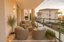 T2 47 m² – Grande terrasse 22 m² + balcon – Parking + garage – Résidence avec piscine – Vourles
