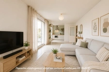 T2 47 m² – Grande terrasse 22 m² + balcon – Parking + garage – Résidence avec piscine – Vourles