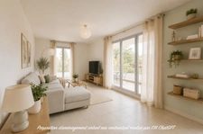 T2 47 m² – Grande terrasse 22 m² + balcon – Parking + garage – Résidence avec piscine – Vourles