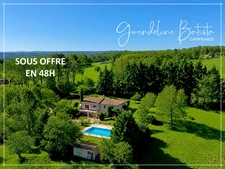 Maison individuelle 115m² avec sous-sol - Terrain clos 3781m² avec piscine au chlore 10x5