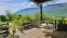 Maison en pierre à vendre à MOTZ (73) en Chautagne, avec vue dégagée + terrains + garage entre lacs et montagnes à 50 min de Genève et d'Annecy.