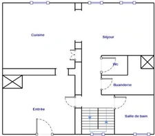 Authenticité et espace : grande maison mitoyenne en pierre avec 5 chambres à vendre à CHINDRIEUX avec garage et terrain proche du lac du Bourget, entre Aix-les-Bains et Annecy