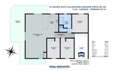 ST-DIDIER-SUR-CHALARONNE (01140)  – MAISON RÉCENTE DE PLAIN-PIED – 3 CHAMBRES - GARAGE