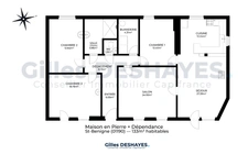 SAINT-BÉNIGNE – OLD STONE SINGLE-STOREY HOUSE – 133 M² – OUTBUILDING